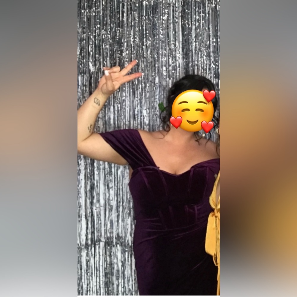 Azazie Velvet Strapless Dress in Burgundy